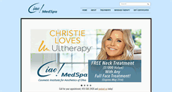 Desktop Screenshot of ciaomedspa.com